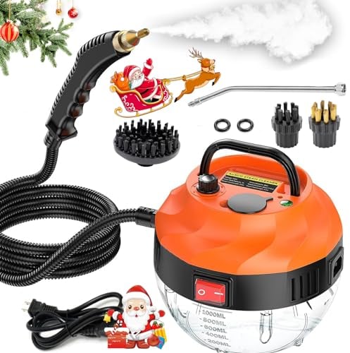 Pulitore a Vapore, 2500W ad Alta Pressione 6 Velocità Pulitore Vapore Casa, Pulitore a Vapore Portatile per Tappezzeria Cucina Bagno Piastrelle per Fughe Dettagli Auto
