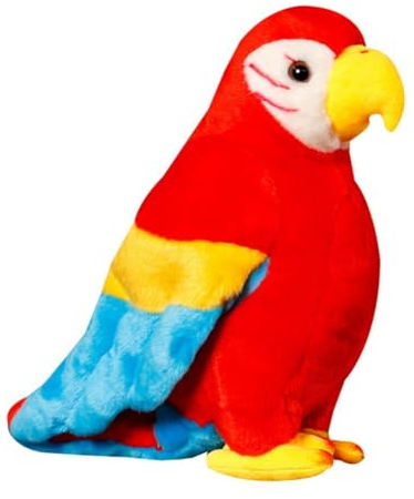 URFEDA Papagei Kuscheltier Plüschtier,Stofftier Papagei Plüsch Puppe Spielzeug Weihnachten Baby Spielzeug und Plüschtier, Weiches Kuscheltier Partygeschenke für Kinder Jungen Mädchen 35cm