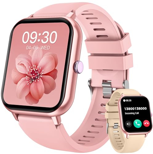 Smartwatch Fitness Watch with Bluetooth Call: 1.83”Smart Watch for Women with Heart Rate Oxygen Blood Pressure Sleep Tracker 123 Sports Step Counter Waterproof Activity Trackers for Android iOS