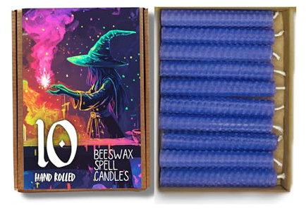 10 4 (10cm) Beeswax Spell Candles Set (10 Lilac)