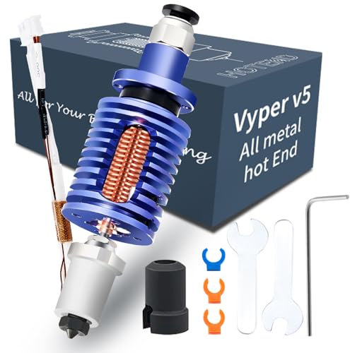 Vyper/Kobra Fullmetal Hotend Keramik - Volcano V5 J-Head 24V Keramik Druckkopf Upgrade 300°C mit Bimetall Heatbreak, Gehärtete Stahl Düse Kompatibel mit Anycubic Vyper/Kobra Max/Kobra Plus 3D Drucker