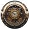 BROLEO Steampunk-Uhr-Muster, runde Form, Auto-Lufterfrischer, Karten, Set mit 4 Scheiben: hängende Duftkarten für Schlafzimmer, Badezimmer, Auto, Innendekoration