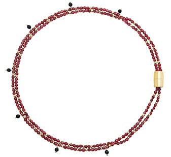 Natural stone necklace for women Breil 316L steel gold Magnetic System collection TJ3681.