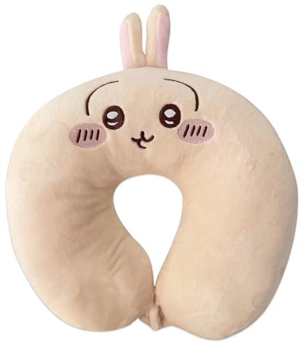 Roffatide Cartoon Usagi U-Form Nackenkissen Stickerei Plüsch Reise Kissen zum Schlafen Weihnachten und Geburtstagsgeschenk