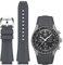 REBANDACE Moonswatch-Uhrenarmband, keine Lücken, Silikonband für Omega X, Swatch Speedmaster Moonswatch, 20 mm, weiches, gebogenes Ersatzarmband für Swatch Omega, Herren und Damen, Dunkelgrün