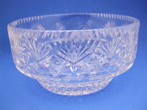 Royal Doulton Traditional Pattern Cut Small Fruit Bowl Crystal Glass Diameter 15cm Made in England