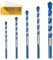5 Pcs Concrete Masonry Drill Bits Set 4/5/6/8/10mm Shockproof Hammer Professional Diamond Drill Bit Set for Metal Concrete Glass Brick Plastic Cement Wood Tile Industrial Strength Carbide Tip