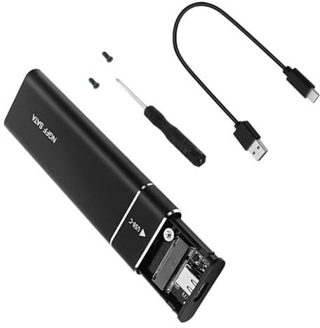 Carcasa de aluminio NVMe Adaptador de caja externa de 10 Gbps, velocidad de transferencia USB 3.1 Gen 2 tipo C