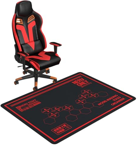 Neon Genesis Evangelion NERV Dept Stuhlmatte, 89 x 119 cm, Bodenschutz | Rutschfeste, leise Rückseite, maschinenwaschbar.