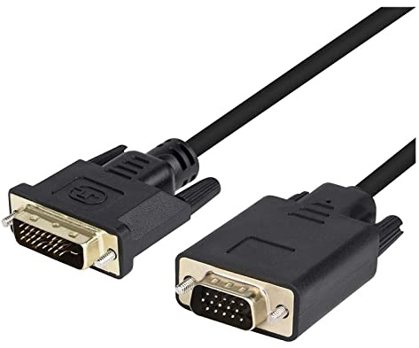 QSBVSO Cavo Video da 1,8 m. DVI 24 + 1 Pin a. VGA 1. Cavo 5pins Compatible with connettersi Pc Proiettore dello Schermo del Monitor e TV Schermo DVI Cavo a. VGA. Cavo