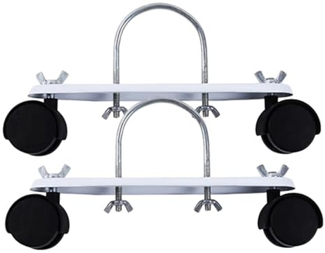 Kohnupierkt Soporte de radiador eléctrico, soporte de polea móvil especial para calentador, acero al carbono, accesorio universal de fácil instalación, rueda negra para el hogar, sala de estar, garaje