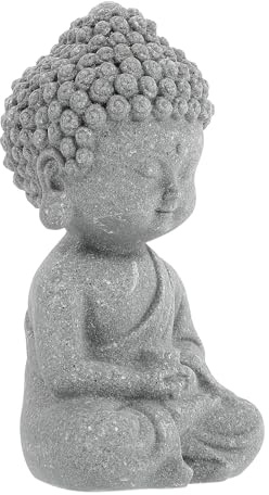 GLEAVI Dekorative Buddha Statue Aquarium Dekoration aus Künstlichem Sandstein Kleine Zen Figur für Aquarium und Gartengestaltung