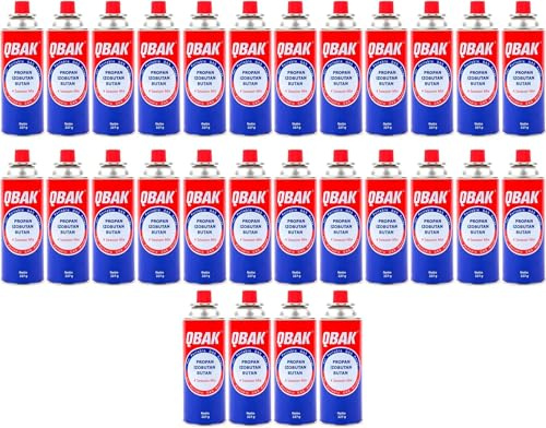 XHC BRICO - Cartuchos de Gas Butano Portátil 227gr - Pack de 28 Botellas para Camping, Hornillo Portátil, Cocina, Infernillo, Fogareiro