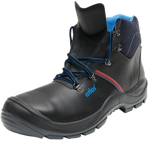 Atlas Arbeitsschuh Stiefel, Anatomic Bau 500 - EN ISO 20345 S3 - W12 - Schwarz, 49 Weite12