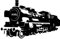 blattwerk-design Kfz-Aufkleber - Dampflokomotive P8 - Preußen - Zug (450 mm x 290 mm, M090 Silber)