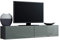 Mirjan24 TV Schrank Vigo, Fernsehschrank, TV Lowboard mit Grifflose Öffnen, Hängeschrank Hochglanz Matt Wohnwand (Länge: 140 cm, Grau/Grau Hochglanz)