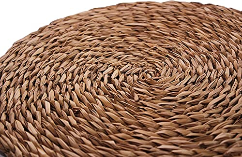 Solycarpa Pack de 4 Bajo Platos Redondos de Enea de 35 cm - Mimbre Artesanal para Decoración de Mesa, Protección de Superficies, Cenas Elegantes y Eventos