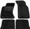 moto-MOLTICO Fußmatten Auto - Velours Autoteppiche passend für Audi 80 Cabrio (1988-1994) - 4-teiliges Set - Schwarze Automatten mit Grauen Ziernähten