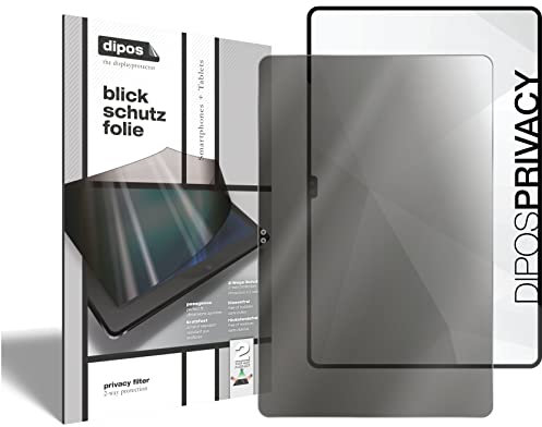 dipos 1x Blickschutzfolie kompatibel mit Samsung Galaxy Tab S8 Ultra, Anti-Shock Schutz-Folie, für die Sitznachbarn bleibt das Display schwarz