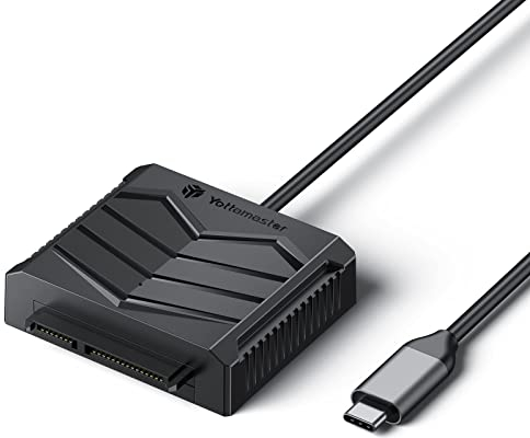 Yottamaster Adaptador de Disco Duro USB 3.0 tipo C a 2.5”SATA, Cable de Lector de Disco Duro SATA III para HDD/SSD de 2.6”