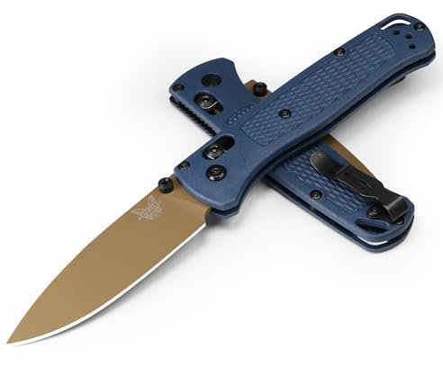 Benchmade - Couteau Bugout 535 EDC avec Manche cratère Bleu Grivory (535FE-05)