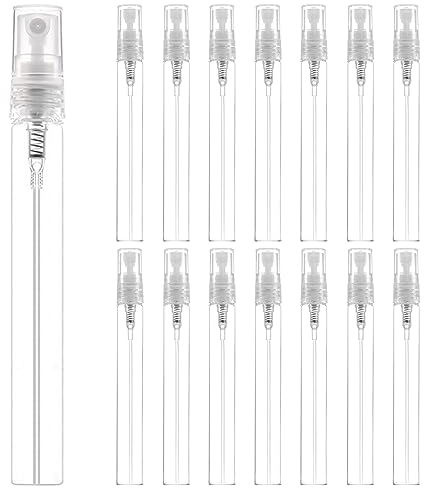 15 Piezas 10ml Botella Spray, Botella de Spray rellenable Vacío Pequeña, Botella de Pulverizadora Transparente Portátil Viaje Botellas de Spray Atomizador para Perfume
