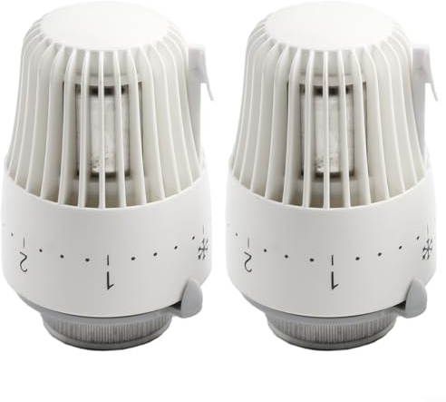 2 x Thermostat-Temperaturregelventil-Ventilkopf, konsistente Heizung, Thermostat-Heizkörperventil, Ersatz für verbesserten Komfort