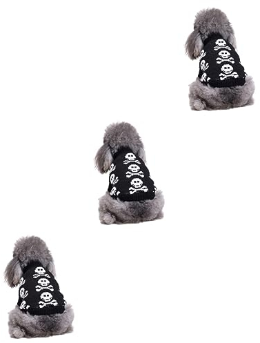 minkissy 3St Hunde schal hundemantel Dog Raincoat hundetransportbox fürs Auto hundepulli Hunde Liege Pullover mit Stehkragen Kleidung Party-Hundetuch Hundepullover Herbst und Winter Knochen