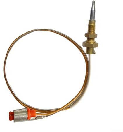 Gas Thermocouple Kit, Copper Head Heading Screw Thermocouple Gas Burner for Sabaf, Replacement Thermocouple for Gas Furnaces, Boilers and Water Heaters(Short needle 35cm)