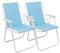 THE SECRET HOME - Pack de Dos Sillas de Playa Plegables - Ideal para Playa y Piscina
