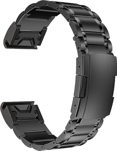 synsing Pulsera de titanio de 22 mm compatible con Fenix 8 47 mm/E 47 mm/7/6 Pro/5 Plus/Forerunner 965 955, correa de reloj de metal de 26 mm con cierre rápido compatible con Fenix 8 51 mm/Enduro 3 51