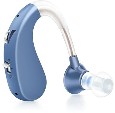 Hlfoaih può essere caricato via USB, comodo da indossare, riduzione intelligente del rumore, adatto per adulti e anziani (blu)