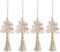 Lpitoy 4 Stück Makramee-weihnachtsbaumschmuck, Handgefertigt, Gewebter Weihnachtsbaum, Hängende Ornamente, Anhänger, Winter-weihnachtsdekoration