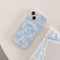 UEEBAI Magnetisch Hülle für iPhone 15, Niedliche Silikon Tansparent Handyhülle mit Schleife Schutzhülle mit Kabelloses Laden, Weiche Bumper Cover Case für Frauen Mädchen, Blau