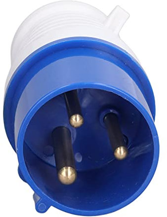Prise Industrielle Bleue 32A à 3 Broches, Connecteur étanche IP44, Installation Facile pour Brasserie, Atelier, Camping, Sport, Extérieur, Chantier Naval, Quai Industriel (HR-023