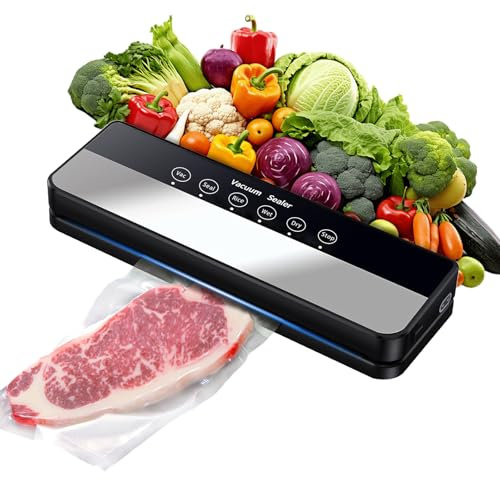 Machine Sous Vide Alimentaire 5 en 1, Appareil Sous Vide Alimentaire avec Mode Sec et Humide, 30 Sacs Sous Vide Inclus, Emballeur Sous Vide la Cuisine et la Conservation, Noir