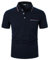 AIOIDI Herren Baumwolle Kurzarm Poloshirt Mode Casual T-Shirt Top mit echter Tasche Blau M