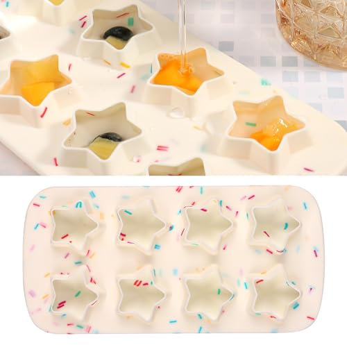 aqxreight Silicone 5 Star Ice Mold Star Shaped Ice Cube Tray for Cocktails Chocolates with Flexible Food Safe Material Easy to