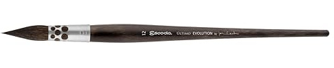 Escoda | Aquarelle | Último Evolution Round Mop #12 | Taille 12 | 1 pinceau | Tendo synthétique | Balai rond