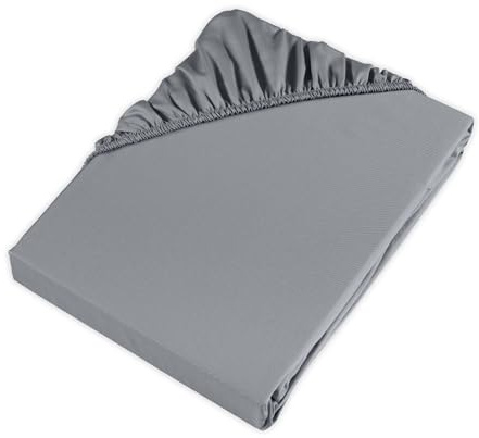 MÖVE Spannbettlaken 200 x 200 cm aus 100% Baumwolle, Grey