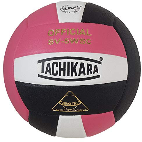 Tachikara SV5WSC.PKWB Sensi-Tec Composite-High Performance Volleyball - Pink-Wei--Schwarz