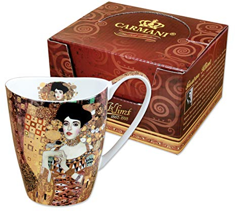 CARMANI - Porcelain Mug Decorated with 'Adele' by Gustav Klimt