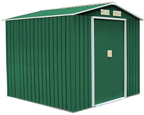 Haus aus Metall 2 Ports dunkelgrün 340 x 319 x 210