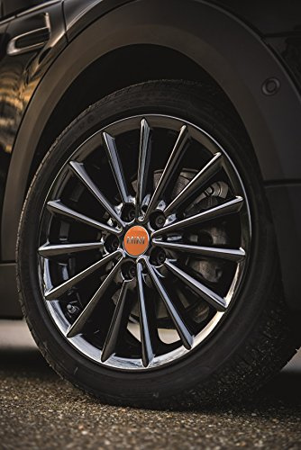 MINI Lot de 4 cache-moyeux authentiques orange vif F55 F56 36132354149