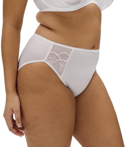 Elomi Women's Plus-Size Cate Brief, White, XL