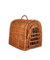 MyBer® Katzentransportbox Katzen Katzenkorb Katzenhöhle Weidenkorb Kleintier Transport Box aus Weide mit Verschluß geflochten braun K5-080