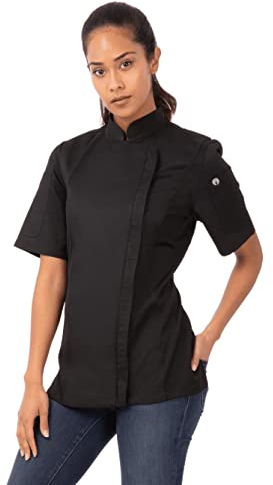 Chef Works Bb051-xs Femme Springfield Zip Veste de cuisine, taille XS, Noir