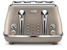De'Longhi Elements CTOE4003BG 4-Slice Toaster - Beige