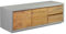 Woodkings TV Bank Burnham, Lowboard aus recyceltem Holz rustikal, TV-Möbel in Beton - Optik, stylisch für Loft & Wohnzimmer Möbel (Grau)