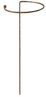 Plant Supports Gathering Rings for Holly Hocks, Lillies, Iris, Gladiolus, etc - Strong Metal Garden Supports - Made of Raw Steel Designed to Rust (30 (77cm) Tall - Pack of 3)